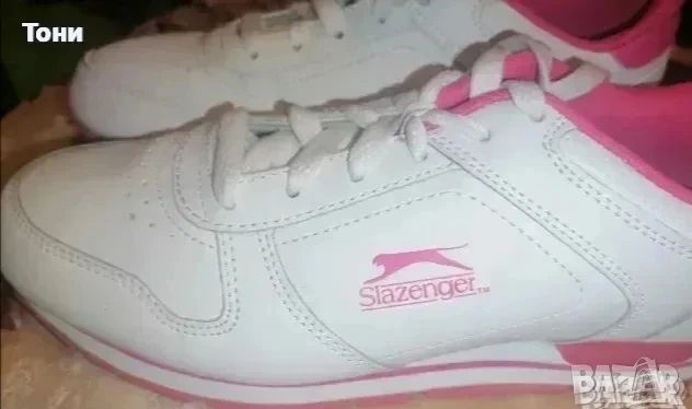 SLAZENGER Оригинал Нови Кожени Дамски Маратонки 39 , снимка 3 - Маратонки - 50800107
