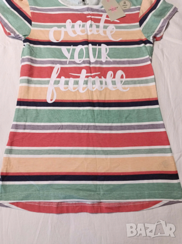 Английска памучна тениска - туника Crafted 13 г.