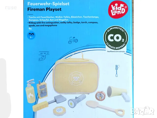 НОВИ! Детски дървен комплект пожарникар, снимка 2 - Образователни игри - 49832419
