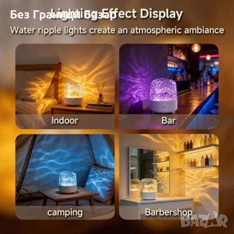 Нова Водоустойчива RGB лампа Bluetooth колонка 16 цвята с таймер USB-C дистанционно, снимка 7 - Други - 54155459