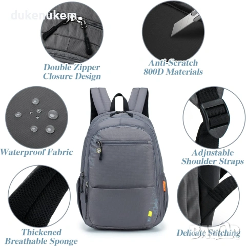 Пътническа раница 40×20×25 см за Ryanair – водоустойчива, 20L, снимка 4 - Раници - 53228591