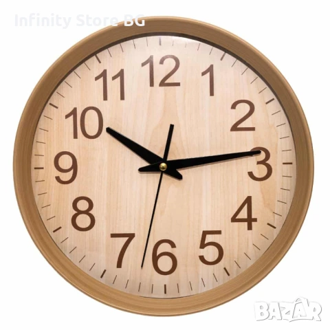 🕰️✨ Стенен часовник – бежов 30 см, естествена елегантност за вашия дом ✨🕰️