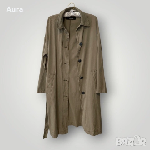 Zara trench coat olive green 