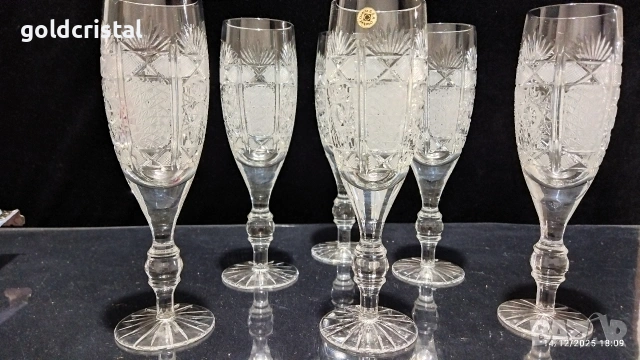 кристални чаши , снимка 6 - Антикварни и старинни предмети - 46726184