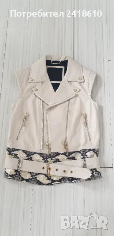 Philipp Plein Leather Womens Vest Size S / ОРИГИНАЛ! Дамски Кожен Елек!, снимка 8 - Елеци - 49796466