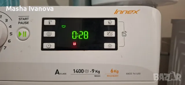 Пералня със сушилня indesit XWDE961480, снимка 3 - Перални - 47015519