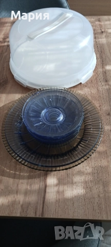 Съд и сервиз за торта лот, снимка 2 - Сервизи - 52350134