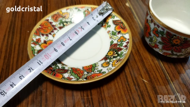 стар български порцелан Изида кашмир чаша за кафе, снимка 4 - Антикварни и старинни предмети - 50509106
