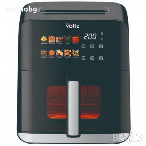 Еърфрайър с горещ въздух Oliver Voltz OV51980CE, 1200W, 4L, 10 програми, LED дисплей, прозорец, снимка 5 - Кухненски роботи - 54063053