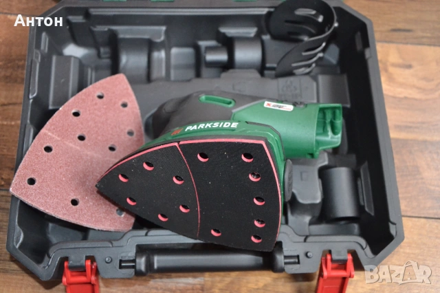Нов акумулаторен виброшлайф Parkside 12V, снимка 3 - Шлайфмашини - 53228651