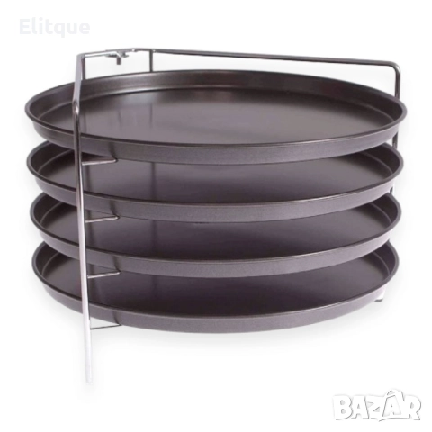 Комплект за печене на пица с хромирана метална стойка, снимка 5 - Други - 52744052