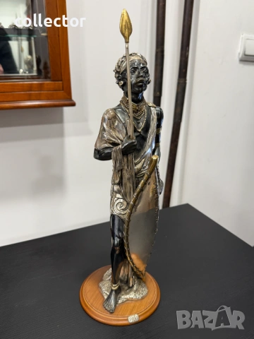 Италианска сребърна фигура Clarté от серията на Masai. №7989, снимка 2 - Антикварни и старинни предмети - 53933789