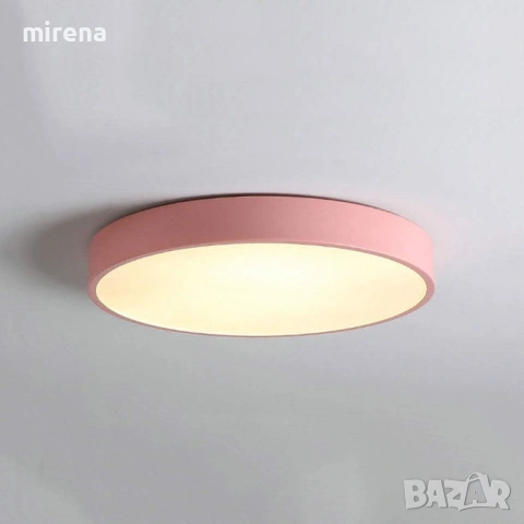 LED ЛЕД осветително тяло в европейски стил, кръгла таванна лампа, снимка 3 - Лампи за таван - 53298434