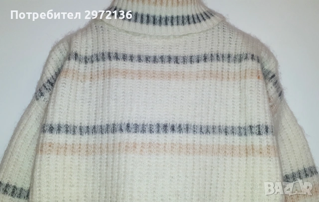Дамски пуловер поло мохер вълна, снимка 7 - Блузи с дълъг ръкав и пуловери - 53126951