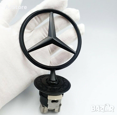 Емблема мерник за Mercedes / Мерцедес Black, снимка 3 - Аксесоари и консумативи - 45059156