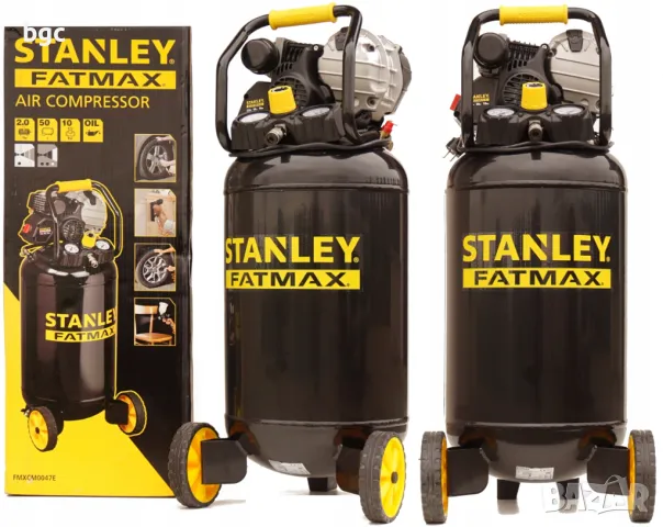 НОВ Безмаслен Вертикален Компресор Stanley FatMax Професионален 30 л, 2 к.с., , снимка 1 - Компресори - 46997980