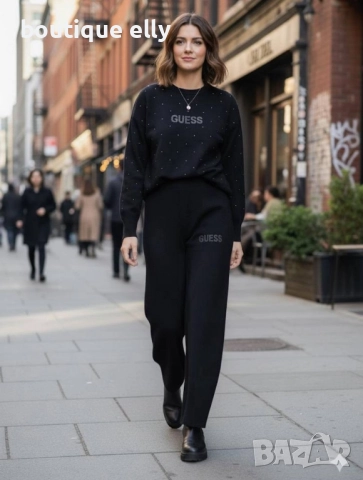 дамски комплект в черно и кафяво