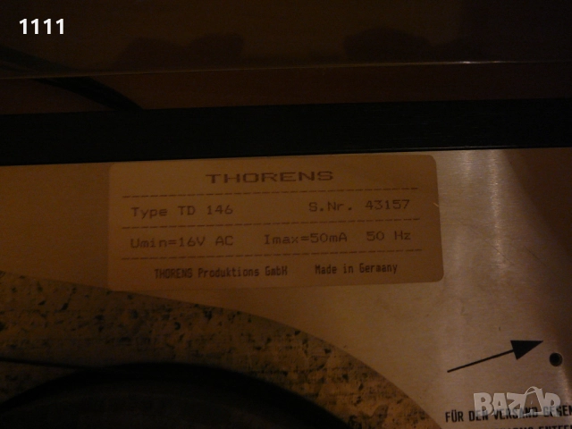 THORENS TD 146, снимка 14 - Ресийвъри, усилватели, смесителни пултове - 35342907