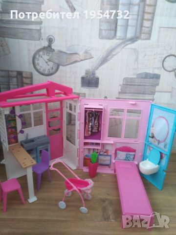 Сгъваема къща за Barbie, снимка 4 - Играчки за стая - 46226658