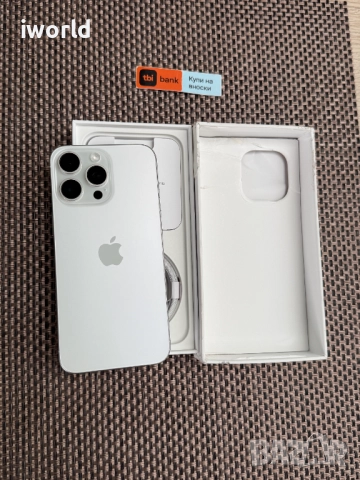 НОВ❗️512Gb❗️ iPhone 15 Pro MAX ❗️ Лизинг от 66лв/м ❗️ White Titanium - бял