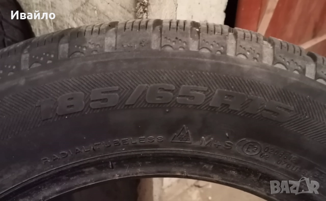 Продавам 2 броя зимни гуми 185.65.15 на 1 сезон дот 2019 Goodrch , снимка 3 - Гуми и джанти - 52871590