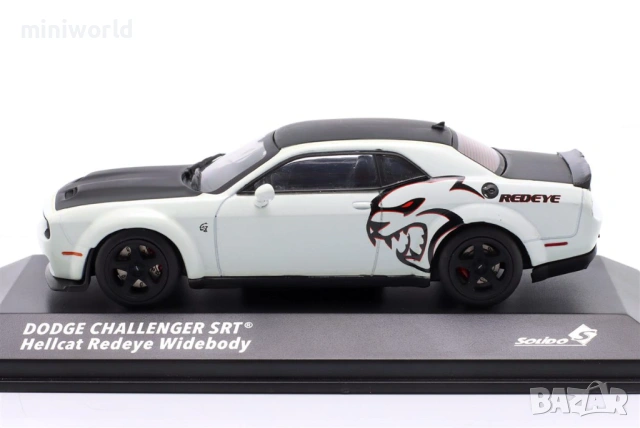 Dodge CHALLENGER SRT Hellcat Redeye Widebody Custom 2020 - мащаб 1:43 на Solido моделът е нов в PVC , снимка 3 - Колекции - 54267874