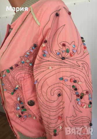 М размер Marc by Marc Jacobs Дамско Яке Протелтно Есенно Марк Джейкъбс Розово Прасковено Камъни, снимка 17 - Якета - 51869575