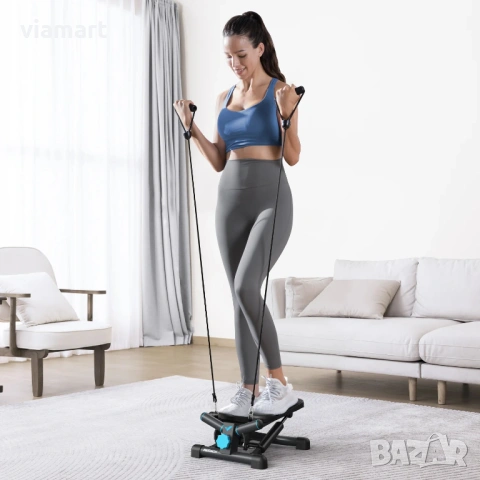 Туист степер MERACH MR-2354 с ластици, LCD монитор, Twist движение, снимка 13 - Фитнес уреди - 53664095