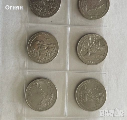 1/4 (четвърт) долар САЩ Национални паркове, снимка 3 - Нумизматика и бонистика - 49881446