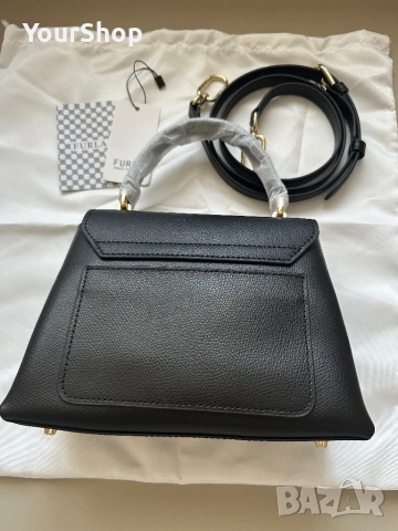 Дамска чанта Furla 1927 в черен цвят, снимка 4 - Чанти - 54061332