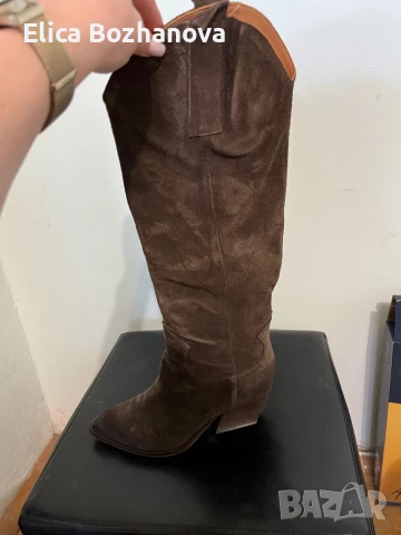 Ботуши естествен велур 