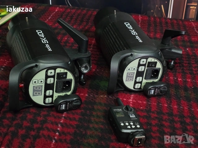 Godox SK400 комплект – 2 студийни светкавици + тригер, снимка 2 - Светкавици, студийно осветление - 53573171