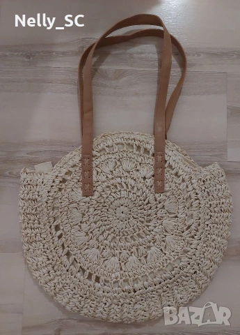 Плетена лятна чанта, снимка 3 - Чанти - 53727872