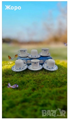 Порцеланов сервиз за кафе, капучино или чай различни разцветки и шарки , снимка 8 - Сервизи - 52615132