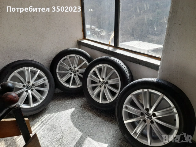 Джанти с Гуми 18 цола 5x112 Vw Tiguan / Фолксваген Тигуан . 7J ET43 ц Централен отвор 57.1