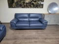 Син кожен комплект дивани тройка и двойка, снимка 7