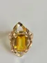 Златен пръстен с Цитрин 14 карата,проба 585, снимка 12