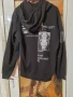 Мъжки черен памучен дебел суитчър с качулка, снимка 2