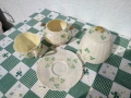 Belleek Ирландия фин ръчно рисуван порцелан Комплект 1 , снимка 7