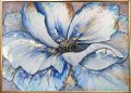 Голяма картина с цвете | Разкош в синьо, снимка 1 - Картини - 45224074