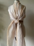 Бежов шал Zara от лен, снимка 4