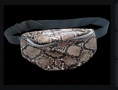 ​🔥 Уникална чанта за кръст (Fanny Pack) с кафява змийска кожа 🔥/нова, снимка 1