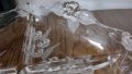 Квадратна купа с 4 отделения за сервиране на ядки/разядки... Walther Glas, серия Carmen, кристалин. , снимка 2