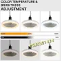 LED лампа вентилатор с дистанционно управление smart RGB лампа за таван , снимка 4