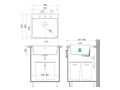 Сива кухненска мивка за вграждане под плот Берген 60 Low 560x530 мм, снимка 8